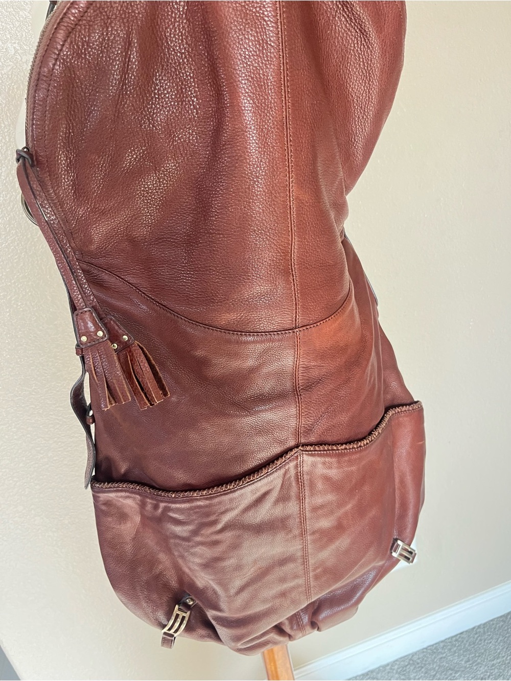 Hayden Harnett Brown leather XL handbag crossbody - Picture 3 of 12